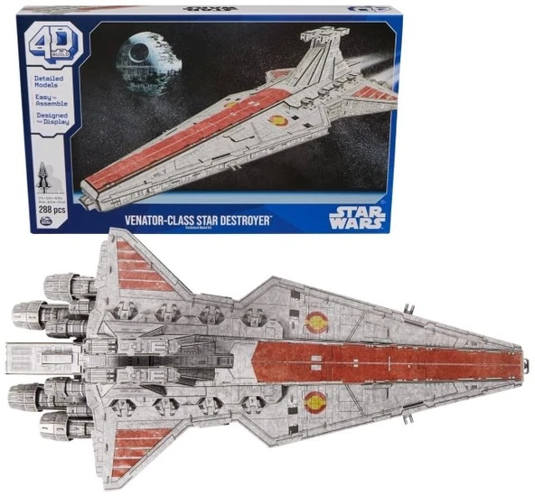 4D Build Star Wars Venator-Sınıfı Yıldız Destroyeri Kart Model Seti 288 Adet