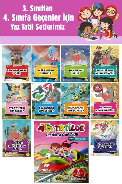 3.Sınıftan 4.Sınıfa Geçenler İçin Hikaye Seti - Ata Tatil Kitabı 6 ürün görseli 1
