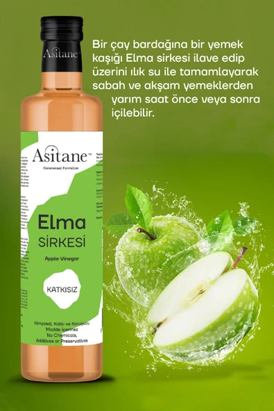 Asitane Doğal Fermantasyon Elma Sirkesi- Apple Cider Vinegar 500 ml - 3