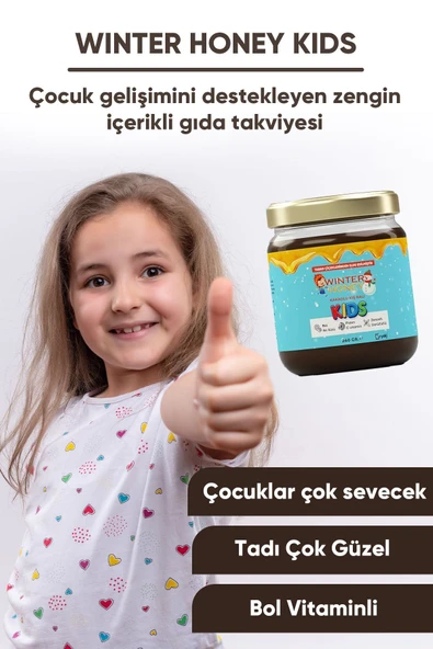 WINTER HONEY Boy Uzatıcı-vitamin C-bağışıklık Güçlendirici-arı Sütü-bal-polen- Kakaolu 240 gr 1 Adet - 5