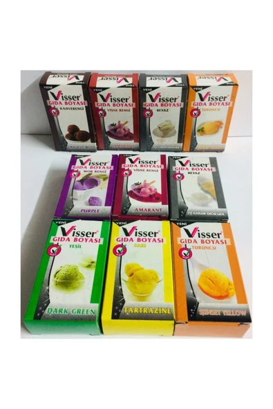 Visser 6 Rek Toz Gıda Boyası Net 9 Gr. G.b
