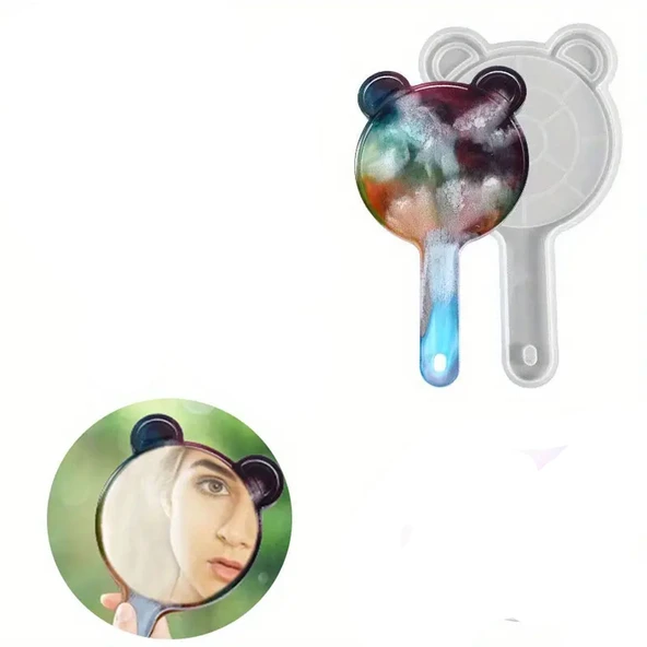 Epoksi Saplı Kulaklı Kedi Ayna Kalıbı 12.6X23.5 CM ürün görseli