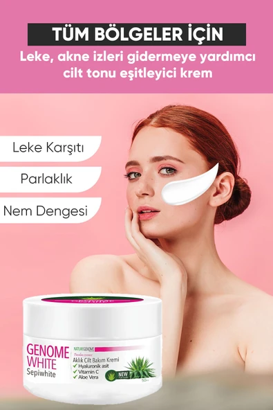 Genome White Beyazlatıcı Cilt Bakım Kremi 50 ml 3 Adet - 2