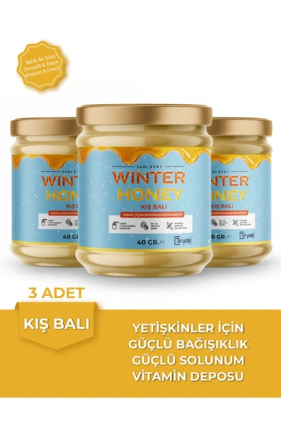 WINTER HONEY Meyan Köklü-akciğer Detoxu Çam Kozalaklı Kış Balı 40 Gr. Yetişkinler Için ( 3 'adet )