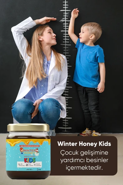 WINTER HONEY Boy Uzatıcı-vitamin C-bağışıklık Güçlendirici-arı Sütü-bal-polen-kakaolu 240 Gr. 3 Adet - 6