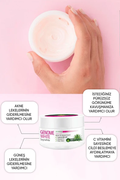 Genome White Beyazlatıcı Cilt Bakım Kremi 50 ml 3 Adet - 4