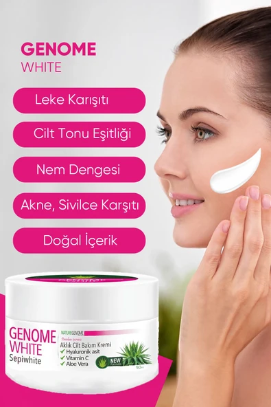 Genome White Beyazlatıcı Cilt Bakım Kremi 50 ml 3 Adet - 3