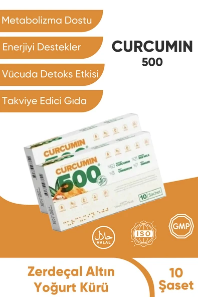 Curcumin 500 Zayıflatıcı Detox- Takviye Edici Gıda 2 Kutu