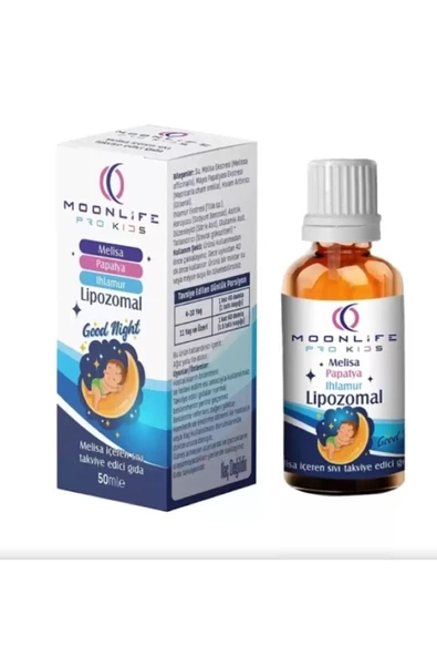 MOONLİFE PRO PLUS Moonlife Pro Kids Good Night Melisalı Bitkisel Uyku Damlası (Lipozamal,melisa,papatya,ıhlamur) 50ml