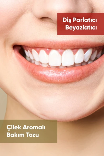 Fresh White Frutix Çilek Aromalı Diş Parlatıcı Ve Beyazlatıcı Bakım Tozu Smokers 50gr 2 Adet - 3