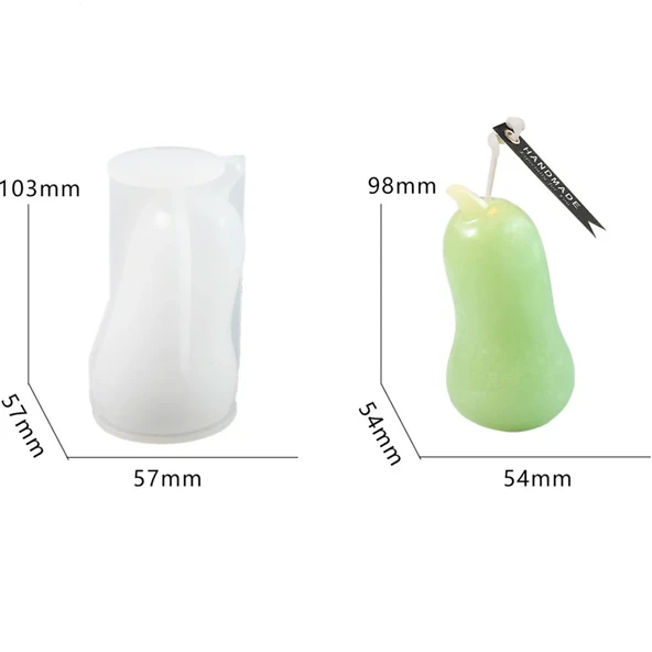 Epoksi Silikon Uzun Kabak Beton Taş Tozu Alçı Kalıbı 10.3X5.7 CM - 5