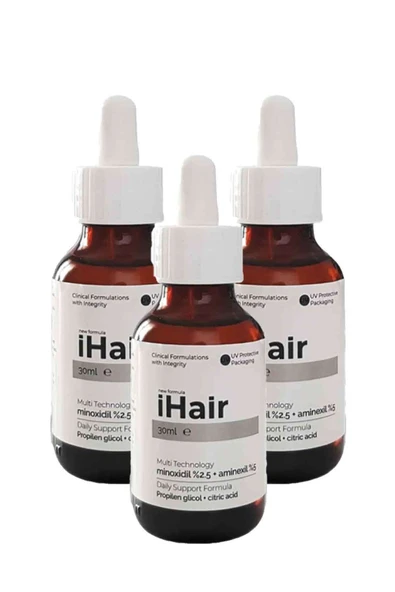 İhair Saç Dökülmelerine Karşı Saç Bakım Serumu 30 ml 3 Adet