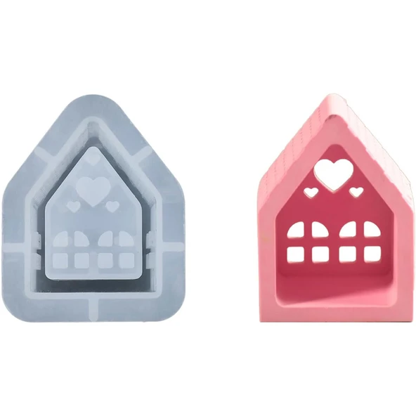 Epoksi Tealight Mumluk Ev Dekorasyonu Beton Silikon Ve Taş Tozu Kalıbı 8x10 CM