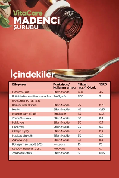 VitaCare Madenci Şurubu 150 ml Vita Care Hologramlı 1 Adet - 3