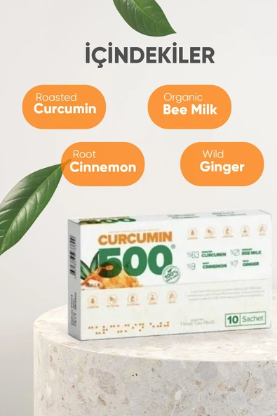 Curcumin 500 Zayıflatıcı Yağ Detox- Takviye Edici Gıda (4 Kutu 20 Şase) - 4