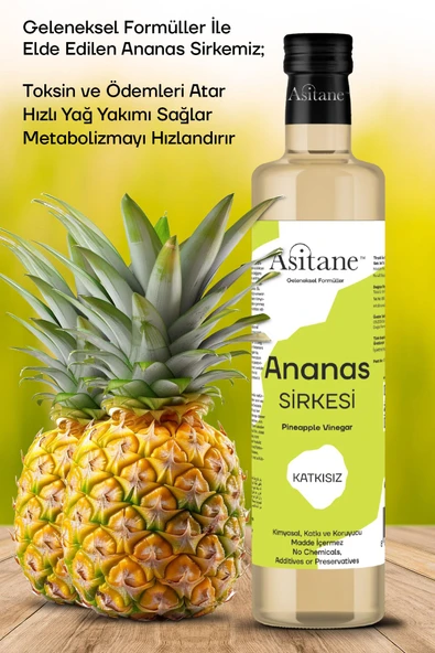 Asitane Ananas Sirkesi Doğal Fermantasyon Pineapple Vinegar 500 Ml - 2