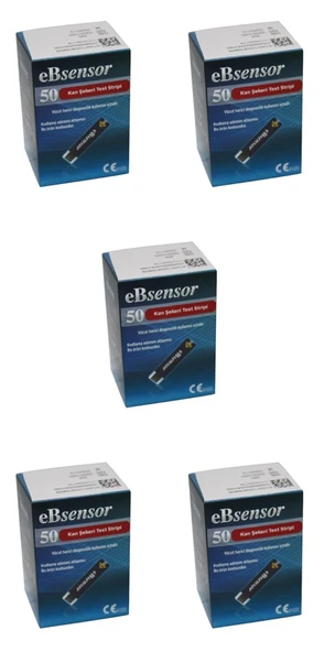 EB Sensor Seker Ölcüm Strip (Stribi) 50 Adet 5 Kutu