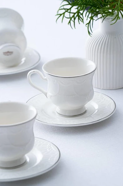 Acar Veronica Silver 6 Kişilik Kahve Fincan Takımı SYT-06060