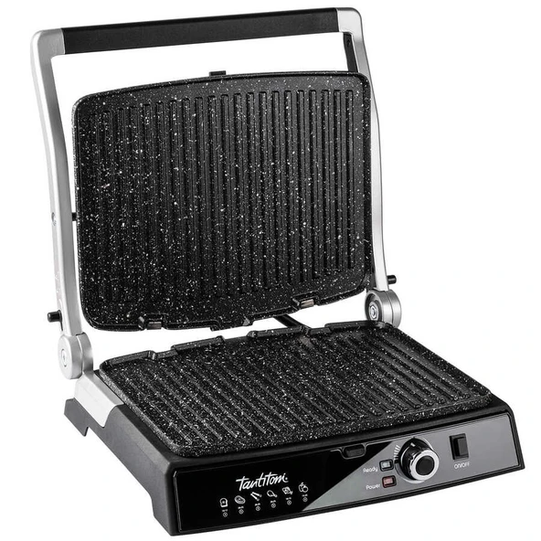 Tantitoni Premıum Granit Döküm Plakalı Makaslı Siyah Izgara Ve Tost Makinesi - 2