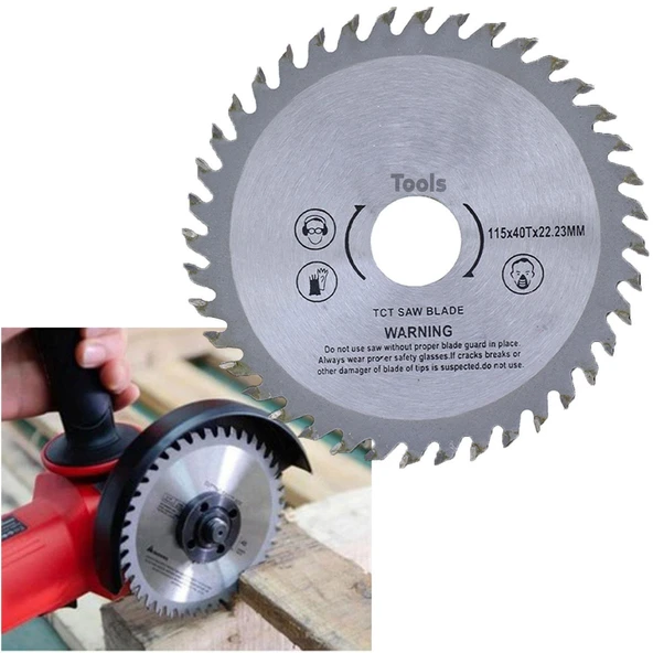 Daire Testere Ahşap Kesme Sunta Testeresi 115 mm 40 Diş (2 Adet) - 4