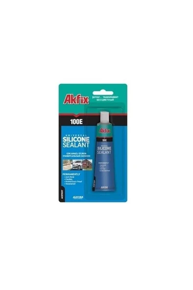 Akfix 100e Genel Amaçlı Silikon Şeffaf Tüp 50 Ml