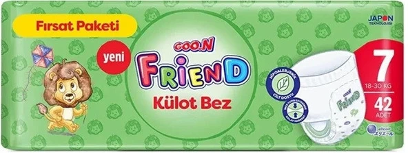 Goon Friend Külot Bebek Bezi Beden:7 (17-30KG) XX Large 42 Adet Fırsat Pk