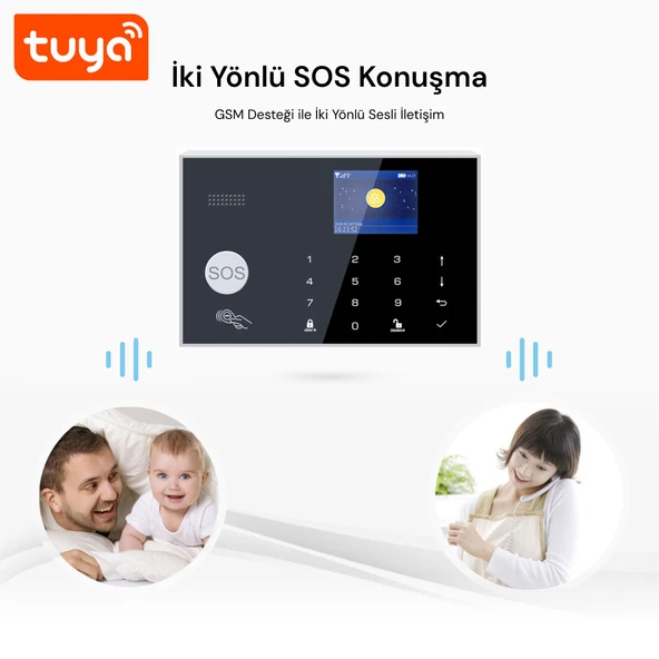 YECO SAS-10 Akıllı Alarm Güvenlik Sistemi - Wifi & 4G GSM Bağlantısı, Hareket Sensörü ve Mobil Uyumlu - 8