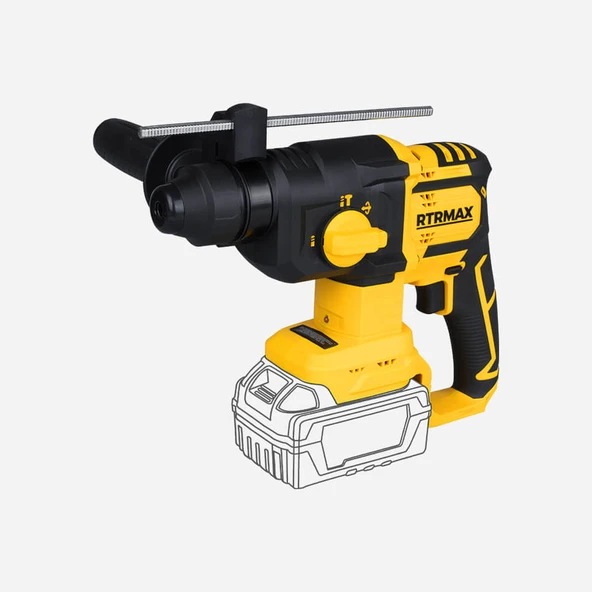 Akülü ElektroPnömatik Kırıcı Delici (SDS Plus) KÖMÜRSÜZ 1.8J 20MM 2x4 Ah AKÜ S-LION