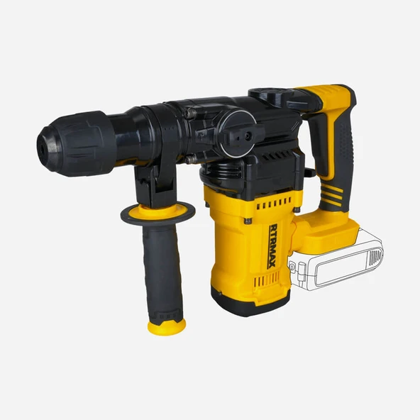 Akülü ElektroPnömatik Kırıcı Delici (SDS Plus) 4.5 JUL 26MM *AKÜSÜZ* X-LION - 3