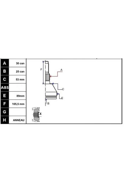 ECOFIX KRL1420ECF Aks Kafasi Vectra C 02- 1,6-1,8-2,2-16v-2,0dti Dis (C Z16XE) 1 Adet - 1
