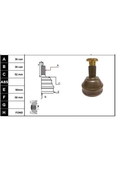 ECOFIX KRL1414ECF Aks Kafasi Polo V-vi 1,4 -1,6- 1,9 Tdi 03-> 1 Adet - 1