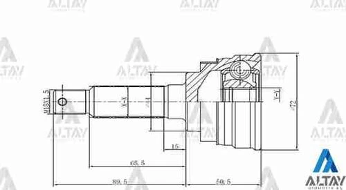 Maher 01735  Aks Kafası Dış Alto Marutı 23X44X18 ürün görseli