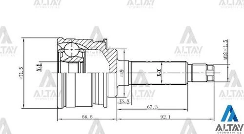 Maher 01806  Aks Kafası Dış Swift 90-95 Sa310 23X49X19 ürün görseli