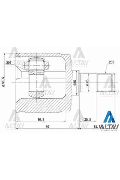 Maher 01834 Aks Kafasi Iç Civic / Crx / 25x35x30 Mhr-01837 ürün görseli 1