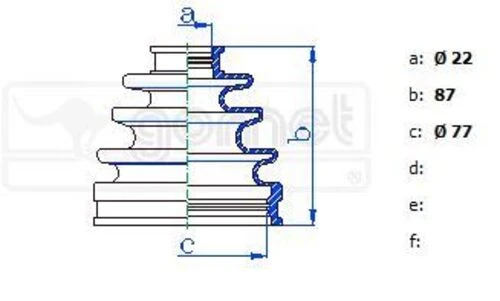 Gomet 333780  Aks Körüğü Corolla Uyumlu 92-97 Dıs ürün görseli 1