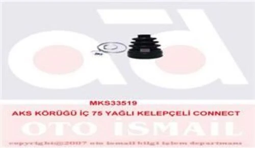 MKS 519  Aks Körüğü İç 75 Yağlı Kelepçelı Connect