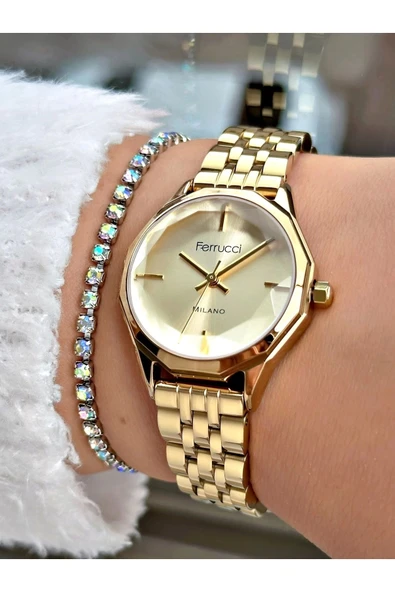 Ferrucci FC 0525 03383M.02 Çelik Kordon Kadın Kol Saati - Resim 4