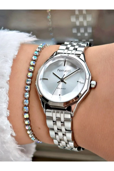 Ferrucci FC 0525 03383M.01 Çelik Kordon Kadın Kol Saati - Resim 4