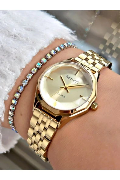 Ferrucci FC 0525 03383M.02 Çelik Kordon Kadın Kol Saati - Resim 2