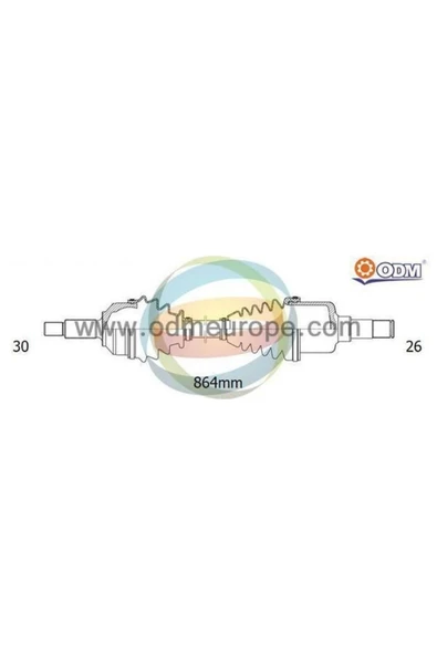 Odm ME88518 Arka Aks Viano (w639) 03- 3.0-3.2-3.7 Vito (w639) 109cdi-111cdi-115cdi-119-120cdi (30x864x26)sag-sol
