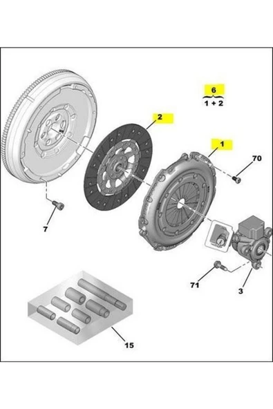 PSA 2052.X5 Debrıyaj Setı 308 / C4 1.6 Hdı Uyumlu ürün görseli