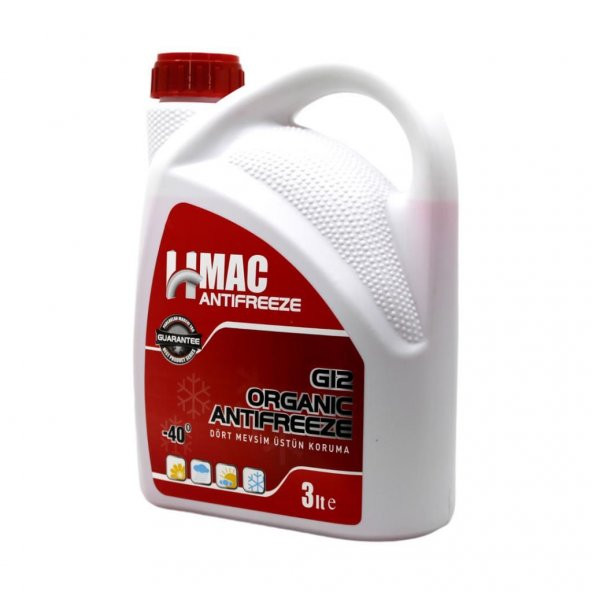 H-Mac Organik Kırmızı Antifriz -40 Derece 3 Lt (4 Adet) - 4