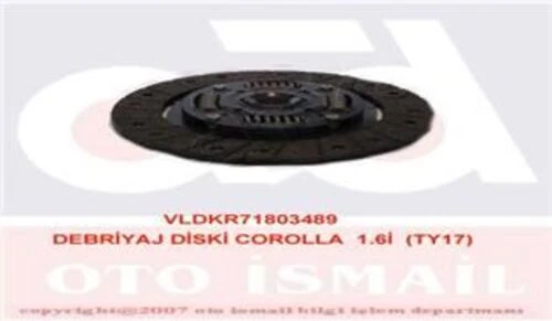 VALEO 803489  Debriyaj Diski Corolla 1.6l Ty17 3125005101