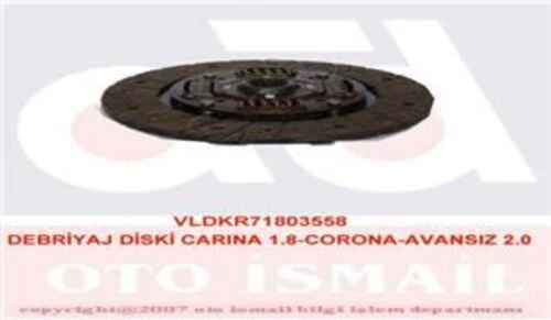 VALEO 803558  Debriyaj Diski Balatası Carina Corona Avensis 2.0 3sfe Ty30 3125033011