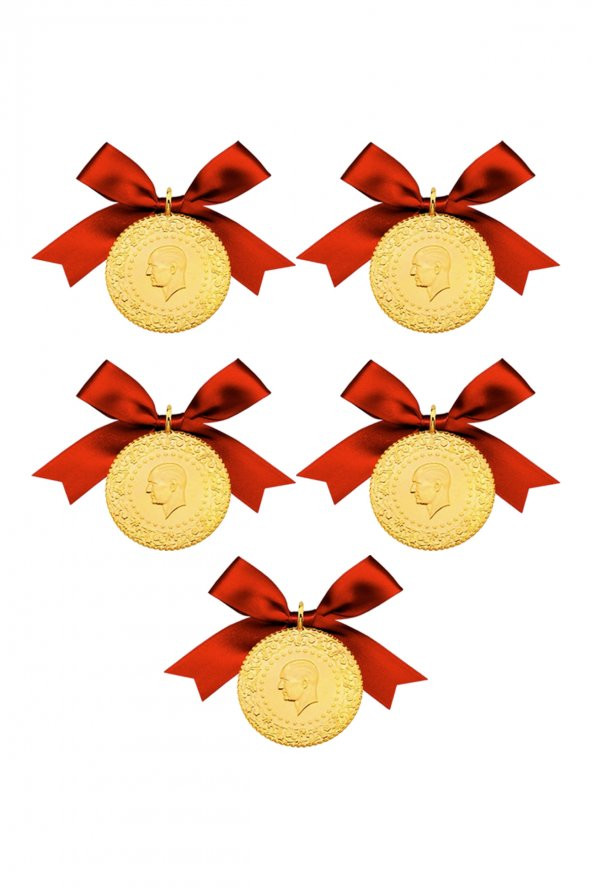 5 Adet Eski Tarihli Tam Altın