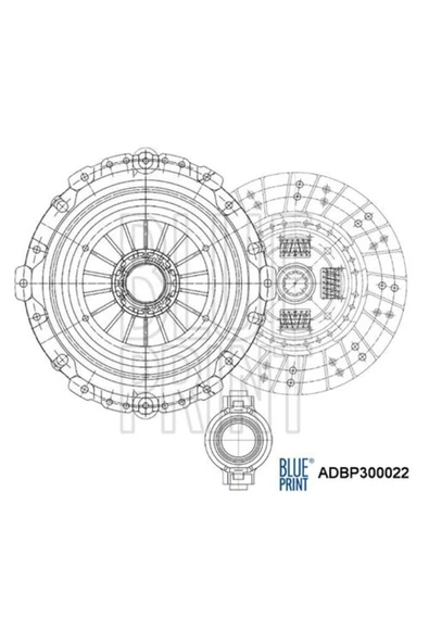 Blue Print ADBP300022 DEBRİYAJ SETİ (10D 261MM) NV400 MOVANO B MA ürün görseli 1