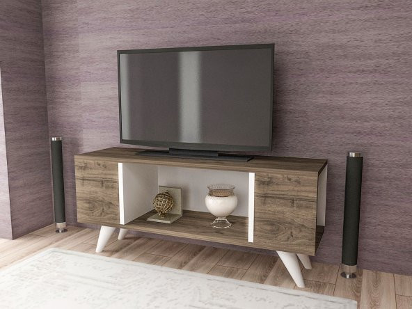 Milita Tv Sehpası Ceviz-Beyaz