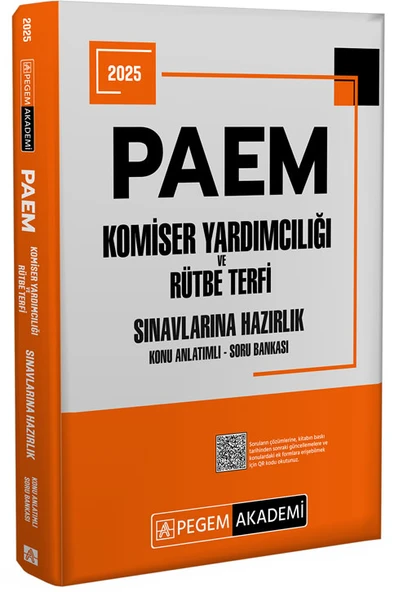 Pegem 2025 PAEM Komiser Yardımcılığı ve Rütbe Terfi Konu Anlatımlı Soru Bankası Pegem Akademi ürün görseli 1