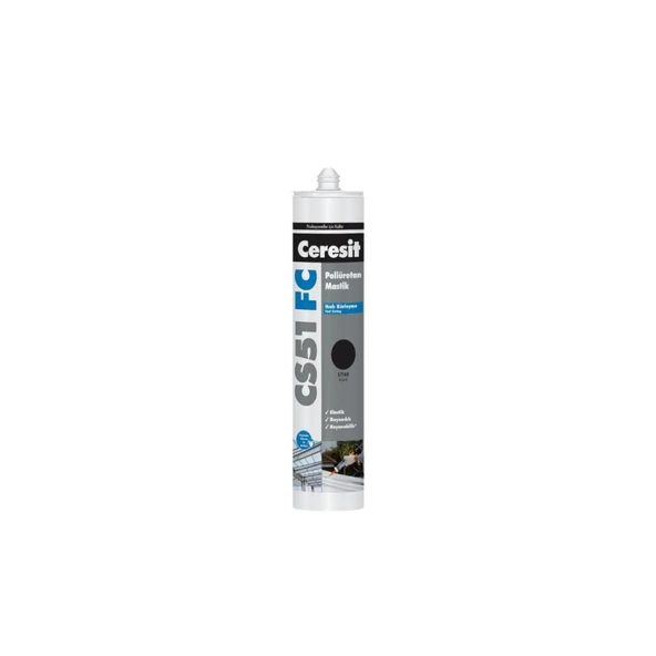 Ceresit Cs 51 Poliüretan Mastik Siyah 280 ml