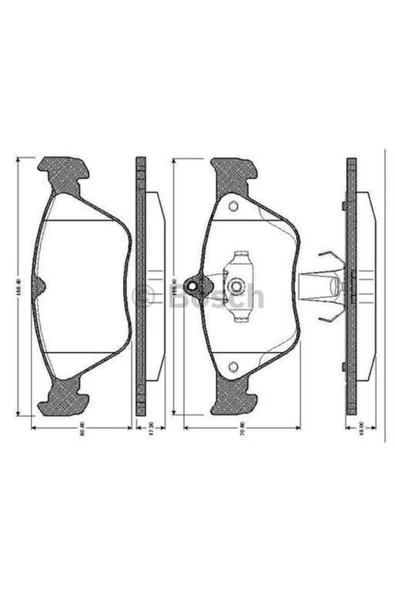 Bosch 0986461129  Ön Fren Balatası Omega B 2.0 Vectra A 2.1 1605855